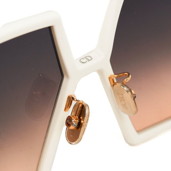 Dior 30Montaigne SU 95B2 White CD Geometric-Square Sunglasses - Picture 7 of 12